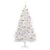 vidaXL Albero di Natale Artificiale con Rami Pieghevoli Bianco 180 cm