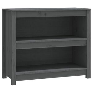 vidaXL Libreria Grigia 80x35x68 cm in Legno Massello di Pino