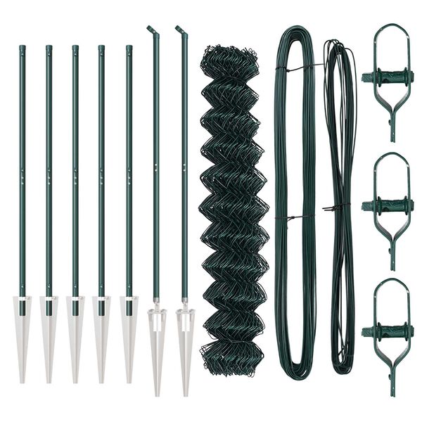 vidaXL Palo della recinzione Verde 10 x 1 m (rete 60 x 60 mm)