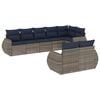 vidaXL Set Divani da Giardino 8 pz con Cuscini Grigio in Polyrattan