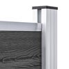 vidaXL Set Pannelli di Recinzione in WPC 526x146 cm Nero