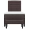 vidaXL Letto a molle con materasso Marrone Scuro 90 x 190 cm Tessuto