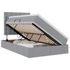 vidaXL Letto con contenitore LED e materasso Grigio Chiaro