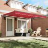 vidaXL Tenda Retrattile Rosso 400 &times; 350 cm Tessuto e Alluminio