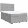 vidaXL Giroletto a Molle con Materasso Grigio Chiaro 140x190cm Tessuto