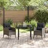 vidaXL Set da Pranzo per Giardino con cuscino 3 pcs Grigio polyrattan