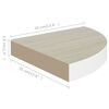 vidaXL Mensole Angolari 2pz Rovere e Bianco 35x35x3,8 cm in MDF