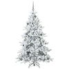 vidaXL Albero di Natale Artificiale con Rami Pieghevoli Bianco 180 cm