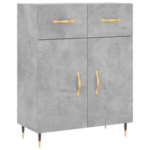 vidaXL Credenza Grigio Cemento 69,5x34x90 cm in Legno Multistrato