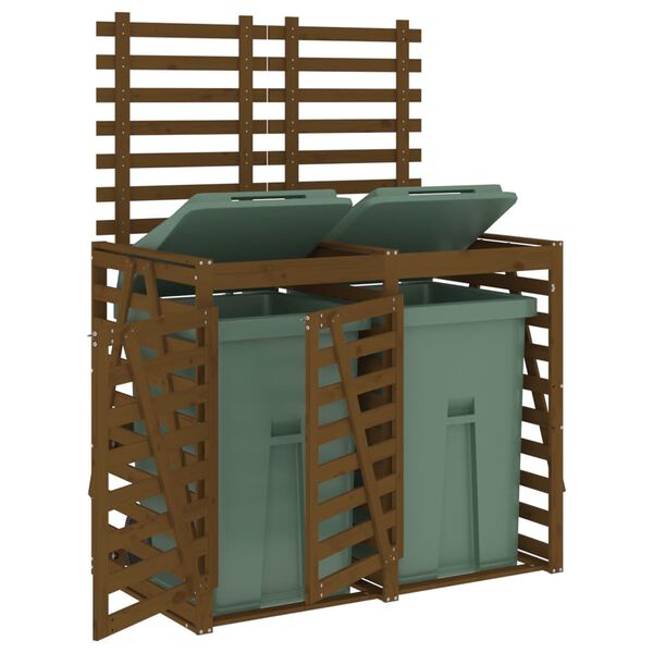 vidaXL Copribidone Doppio ambra in Legno Massello di Pino