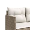 vidaXL Set Divano da Giardino 5 pz con Cuscini Beige in Polyrattan