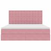 vidaXL Letto con contenitore e materasso Rosa 180 x 200 cm Velluto
