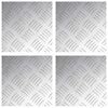 vidaXL Gradini per Scale 4 pz 20 x 20 cm Argento Alluminio Quadrato