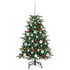 vidaXL Albero di Natale artificiale con 150 LED Verde 120 cm