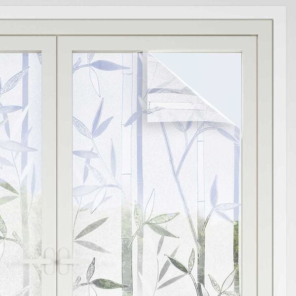 vidaXL Pellicola per Finestra Smerigliata Motivo Bambù 90x500 cm PVC