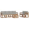 vidaXL Set di divani da esterno 7 pcs Grigio Naturale e Chiaro