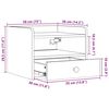 vidaXL Comodino 2 pcs Marrone 38 x 36 x 29,5 cm Legno di pino massello