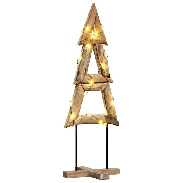 vidaXL Albero di Natale Marrone 120 cm Legno massello di teak