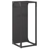 vidaXL Rastrelliera per Legna da Ardere Nera 25x25x60 cm