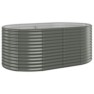vidaXL Letto Giardino Acciaio Zincato 175x100x68cm Grigio