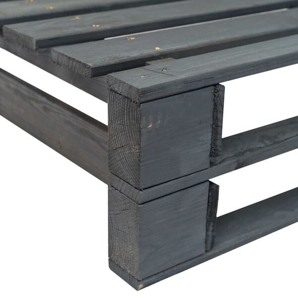 vidaXL Panca Angolare da Giardino su Pallet in Legno Grigio