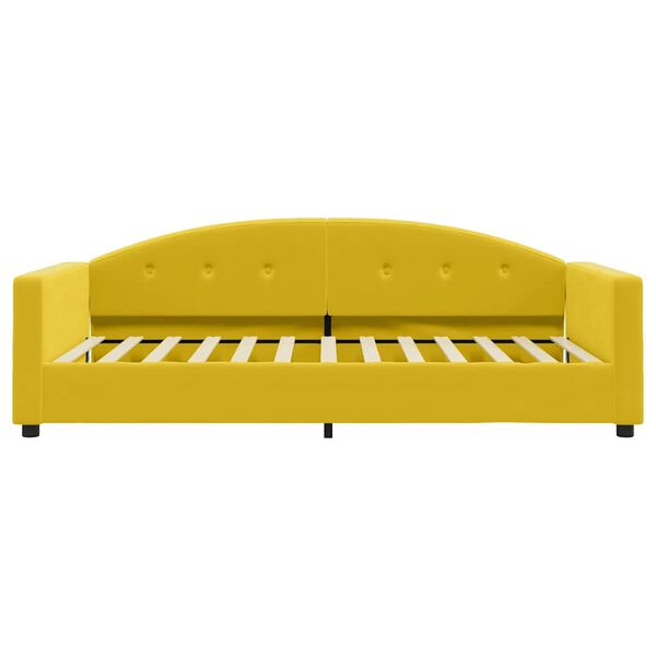 vidaXL Divano Letto con Materasso Giallo 100x200 cm in Velluto