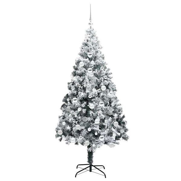 vidaXL Albero di Natale artificiale con 300 LED Bianco 180 cm