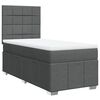 vidaXL Giroletto a Molle con Materasso Grigio Scuro 90x190 cm Tessuto