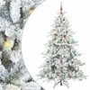 vidaXL Albero di Natale Artificiale con Rami Pieghevoli Bianco 240 cm