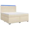 vidaXL Letto box spring con materasso Crema 140 x 200 cm Tessuto