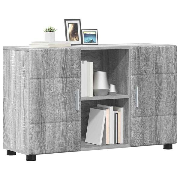 vidaXL Credenza Grigio Sonoma 88,5 x 30,5 x 55,5 cm Legno multistrato