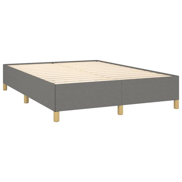 vidaXL Giroletto senza Materasso Grigio Scuro 140x190 cm Tessuto