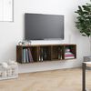 vidaXL Libreria/Mobile TV Rovere Fumo 143x30x36cm in Legno Multistrato
