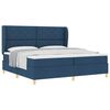 vidaXL Letto a molle con testiera Blu 200 x 200 cm Tessuto