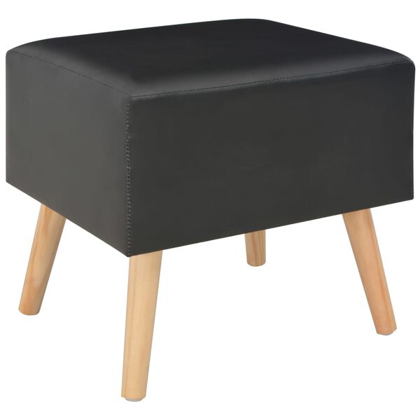 vidaXL Comodino Nero 40x35x40 cm in Similpelle