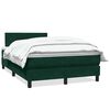 vidaXL Giroletto a Molle con Materasso Verde Scuro 120x210 cm Velluto