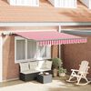 vidaXL Tenda Retrattile Rosso e bianco 350 x 250 cm Tessuto