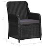 vidaXL Set Salotto da Giardino 9 pz in Polyrattan Nero