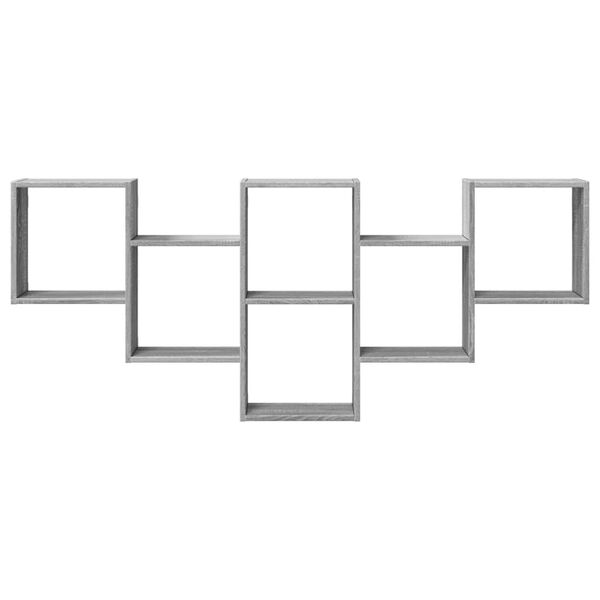 vidaXL Mensola a Muro Grigio Sonoma 159x18x66 cm in Truciolato