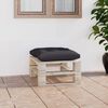 vidaXL Pouf da Giardino su Pallet con Cuscino Antracite Legno di Pino