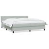 vidaXL Giroletto a Molle con Materasso Grigio Chiaro 200x210cm Velluto