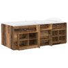 vidaXL Struttura Letto Loft con Mobile 3 pz Legno antico