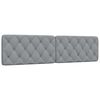 vidaXL Cuscino Testiera Grigio Chiaro 200 cm in Tessuto