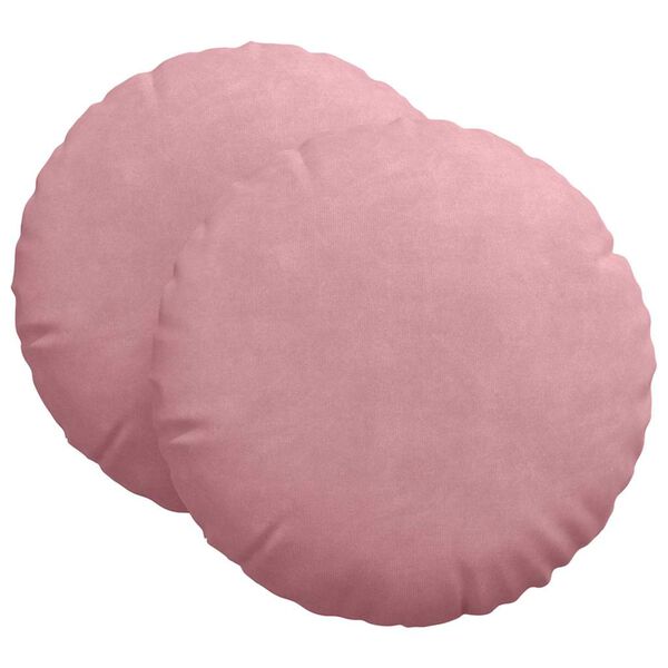 vidaXL Cuscini per Seduta 2 pcs Rosa Ø80 x 29 cm Velluto