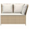 vidaXL Set Divano da Giardino 3 pz con Cuscini Beige in Polyrattan