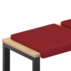 vidaXL Cuscino per panchina 2 pz Similpelle Rosso Vino
