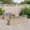 vidaXL Set Divano da Giardino con cuscino 8 pcs beige e grigio chiaro