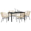 vidaXL Set da Pranzo per Giardino 5 pcs Marrone polyrattan