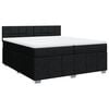 vidaXL Giroletto a Molle con Materasso Nero 200x200 cm in Tessuto