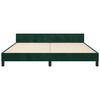 vidaXL Giroletto senza Materasso Verde Scuro 200x200 cm in Velluto
